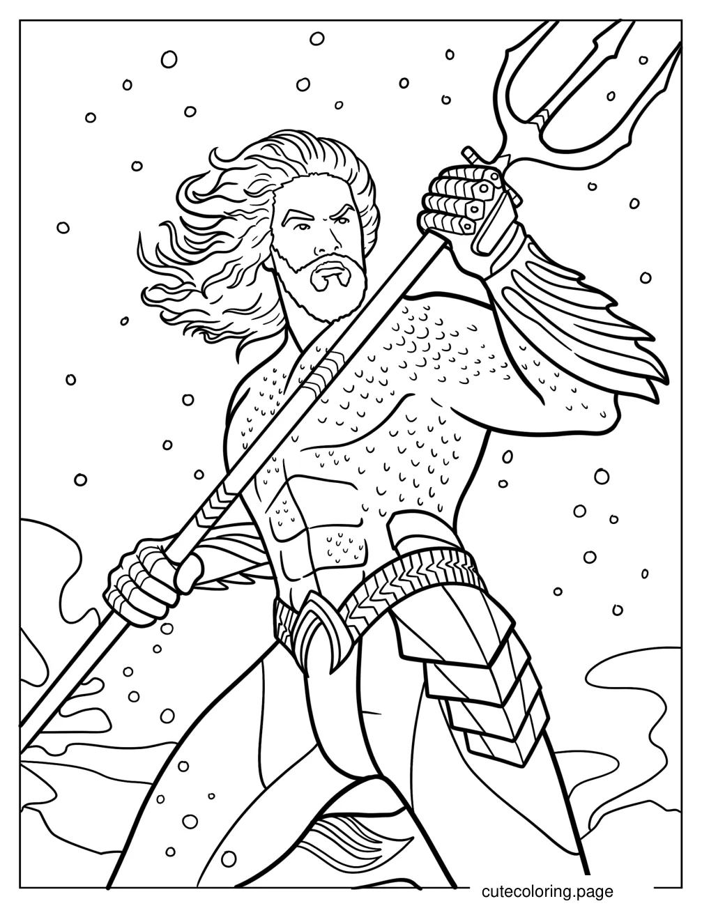 Jason Momoa Aquaman Under The Sea coloring page