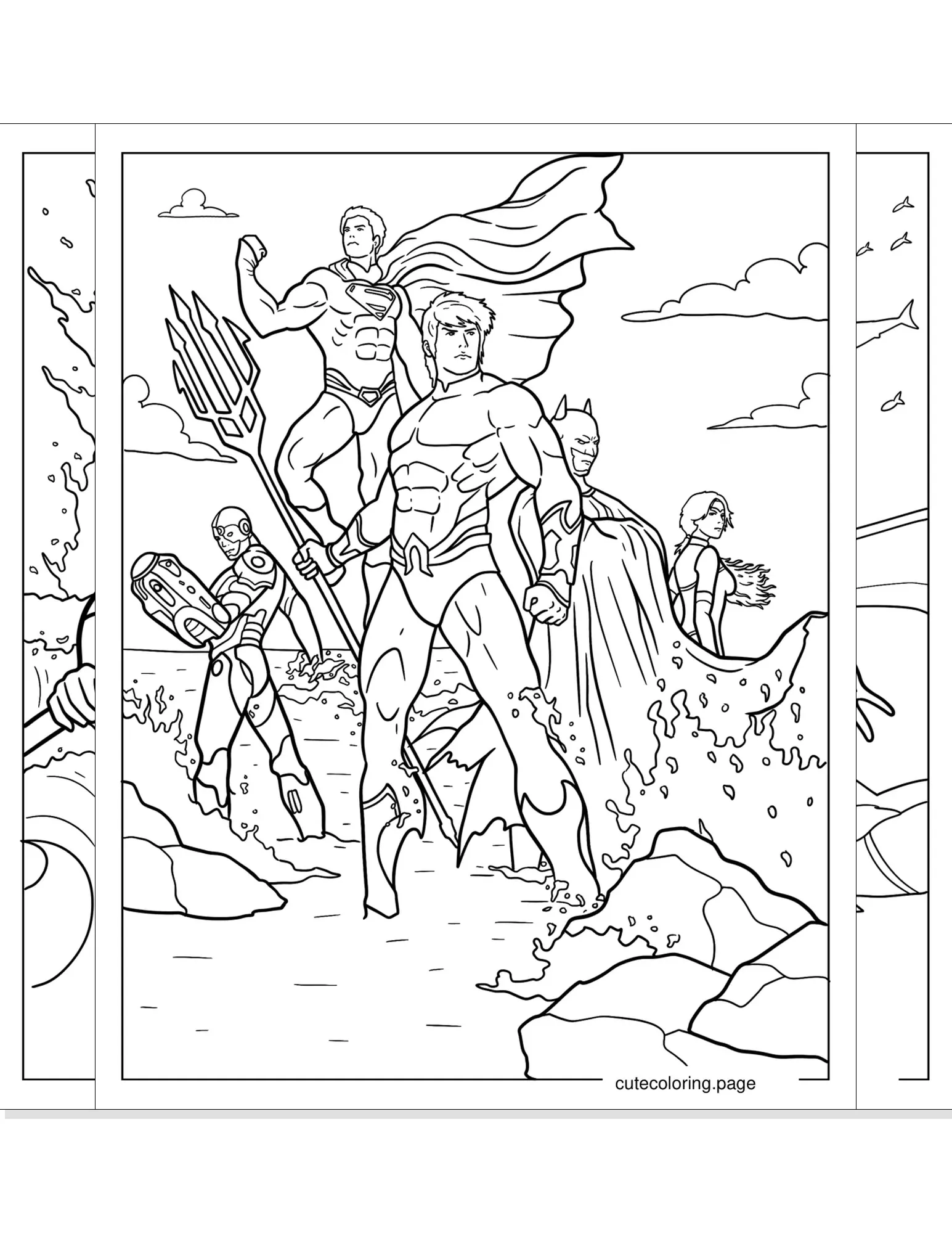 aquaman coloring pages coloring page