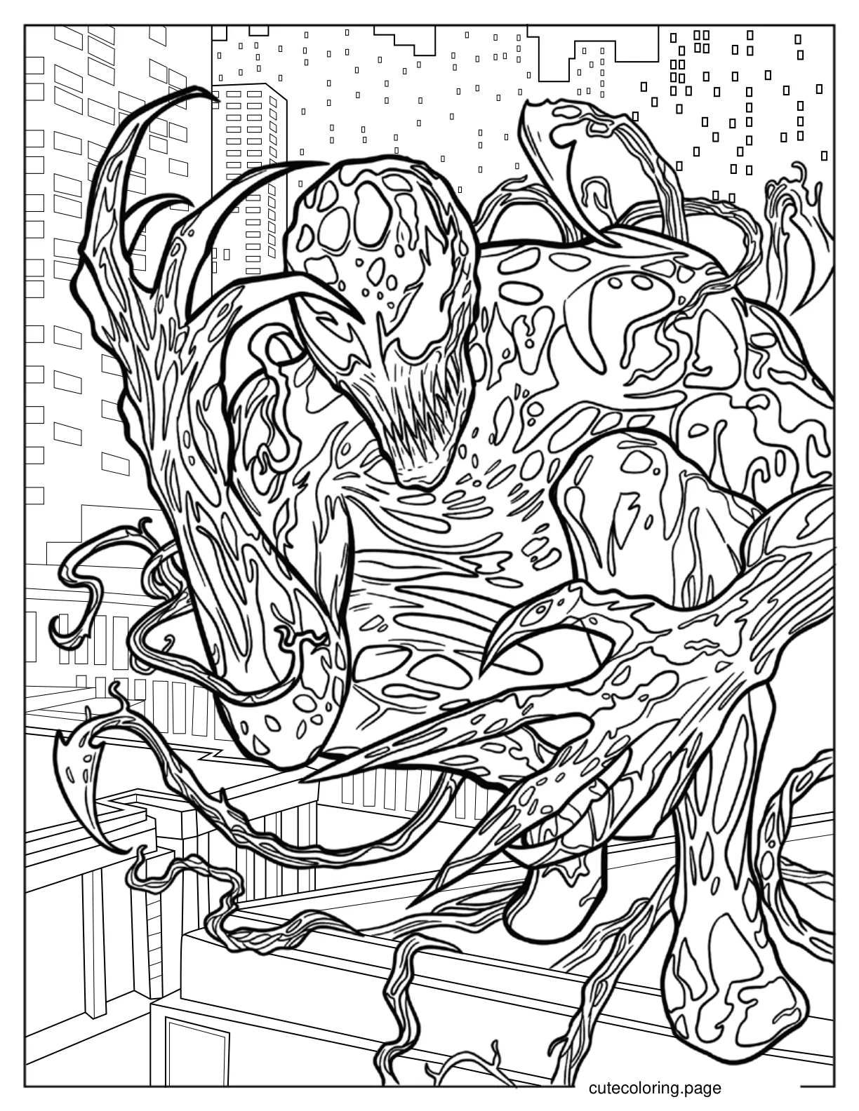 Realistic Carnage In Battle Coloring Sheet coloring page