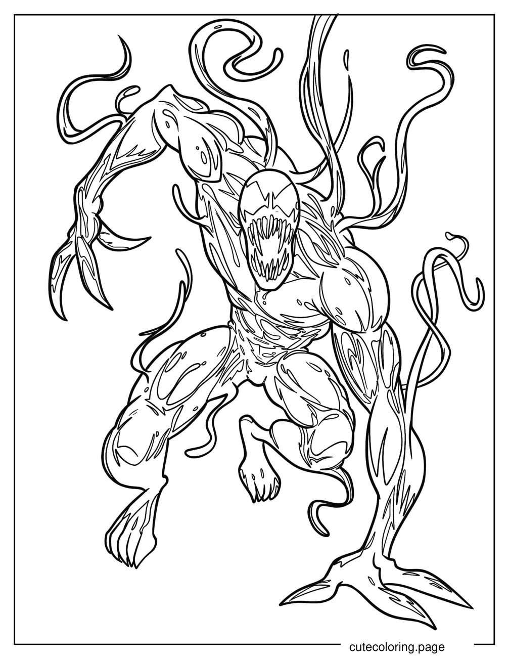 Scary Carnage Outline Coloring Page coloring page