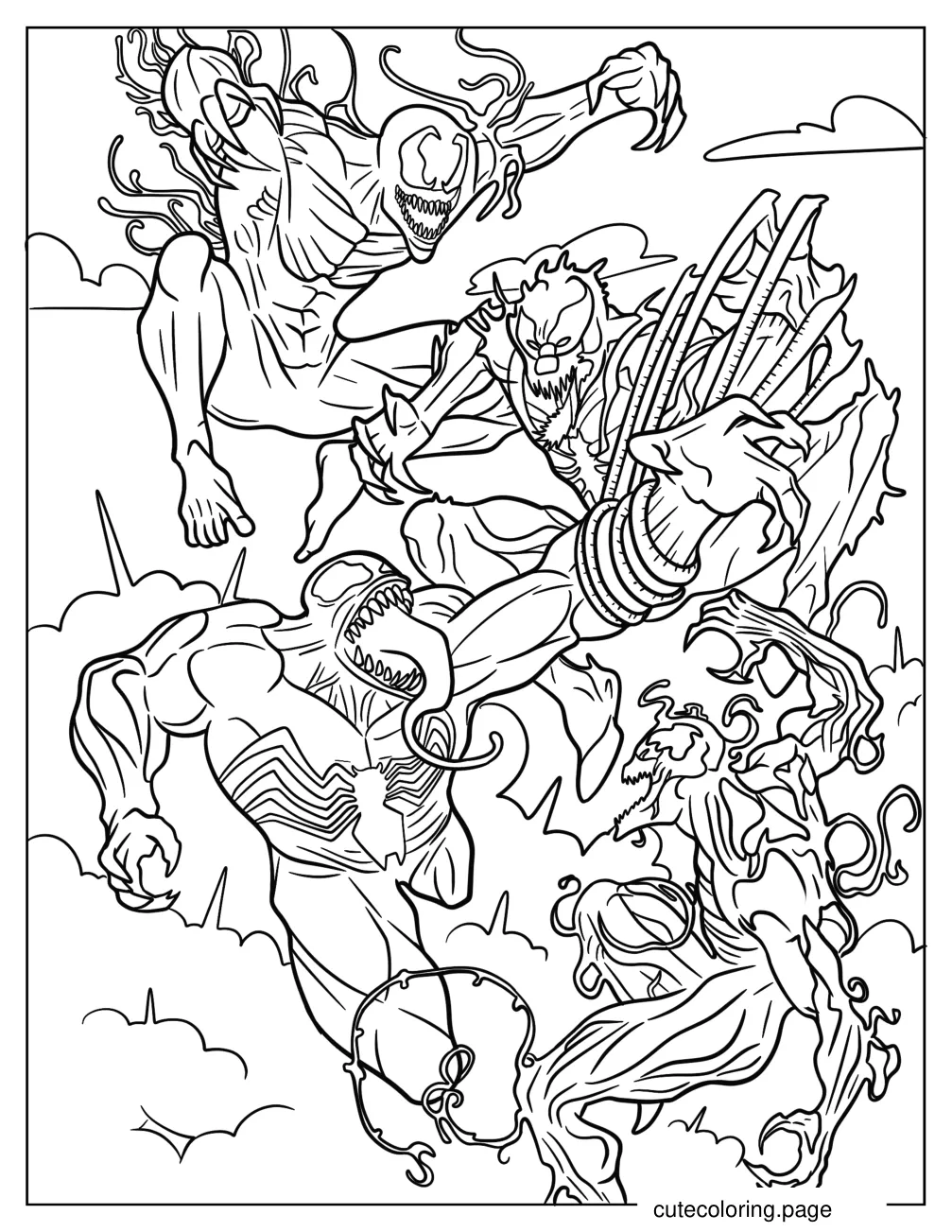 Venom Vs Carnage Coloring Page coloring page