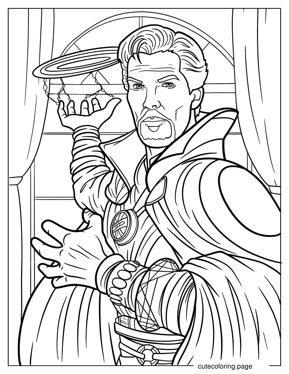 Benedict Cumberbatch As Doctor Strange Coloring Page coloring page