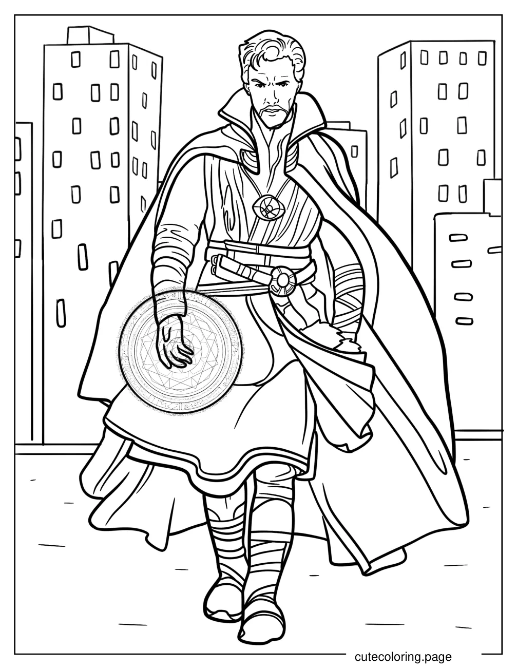 Doctor Strange Using Eldritch Magic coloring page