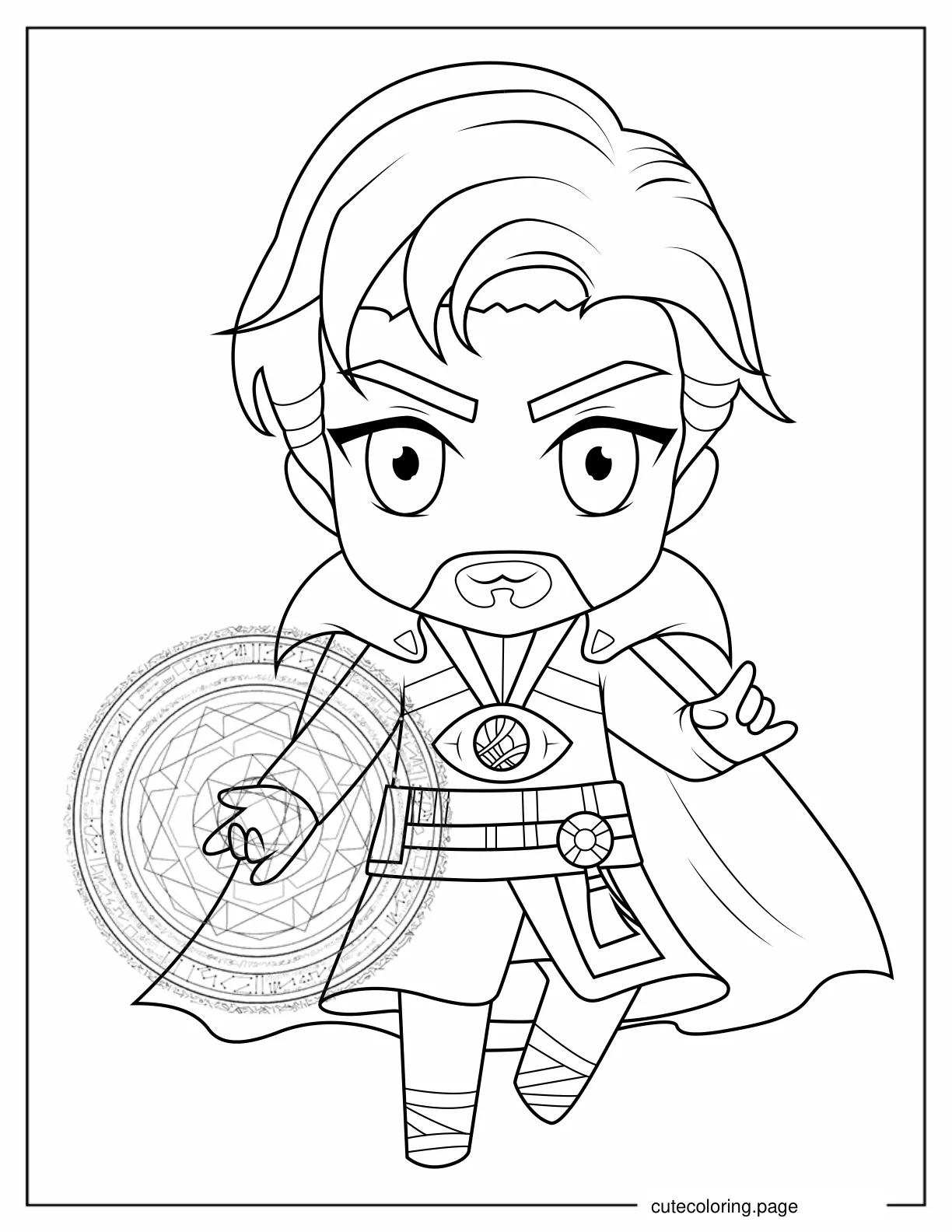 Easy Adorable Doctor Strange Coloring Page For Preschoolers coloring page