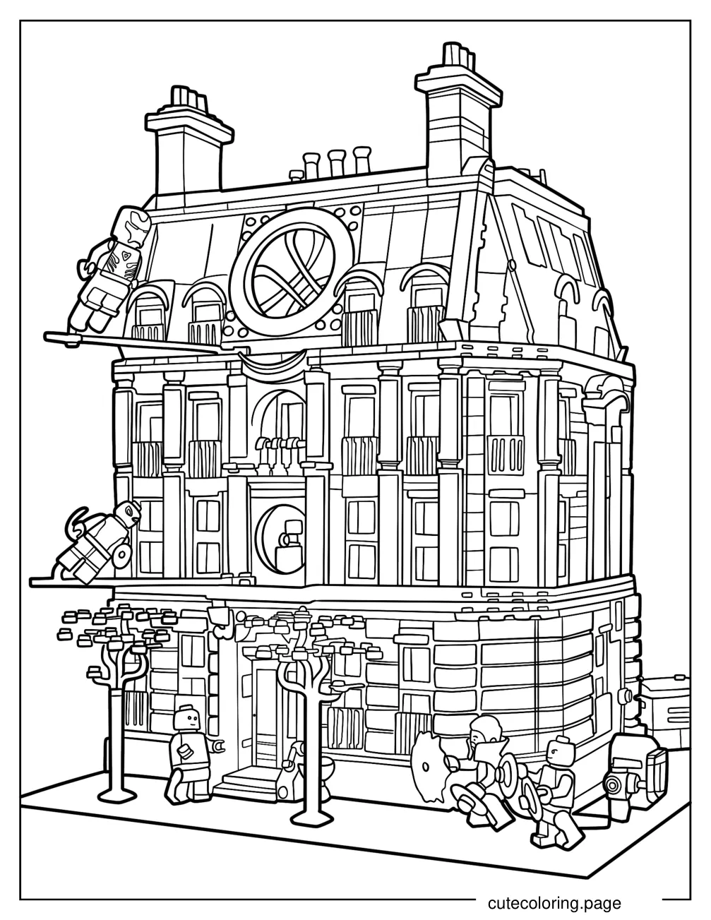 Lego Sanctum Sanctorum With Marvel Avengers Coloring Page coloring page