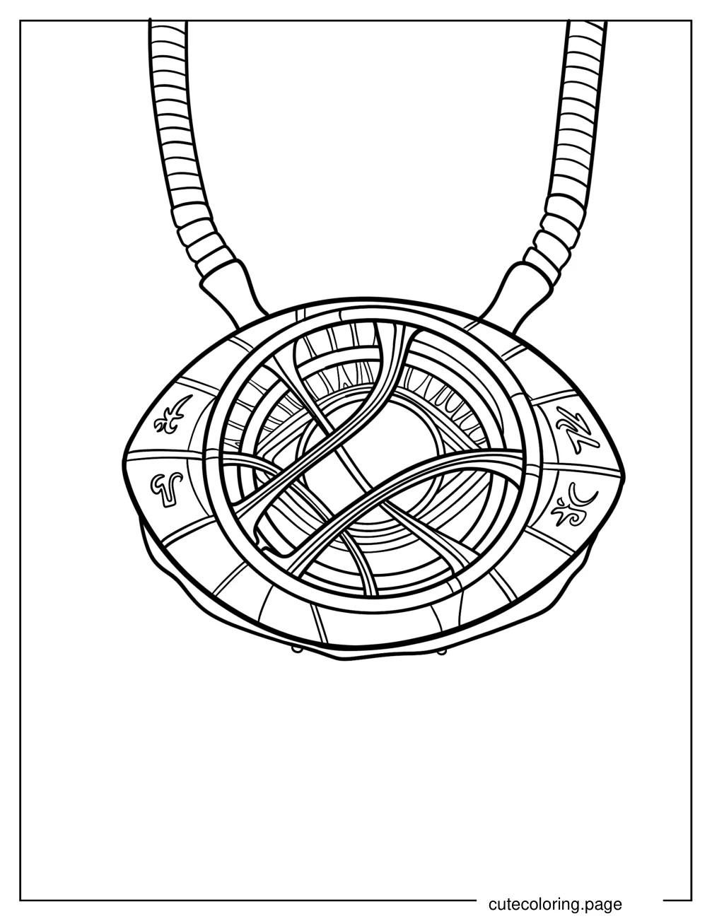 The Eye of Agamotto Amulet coloring page