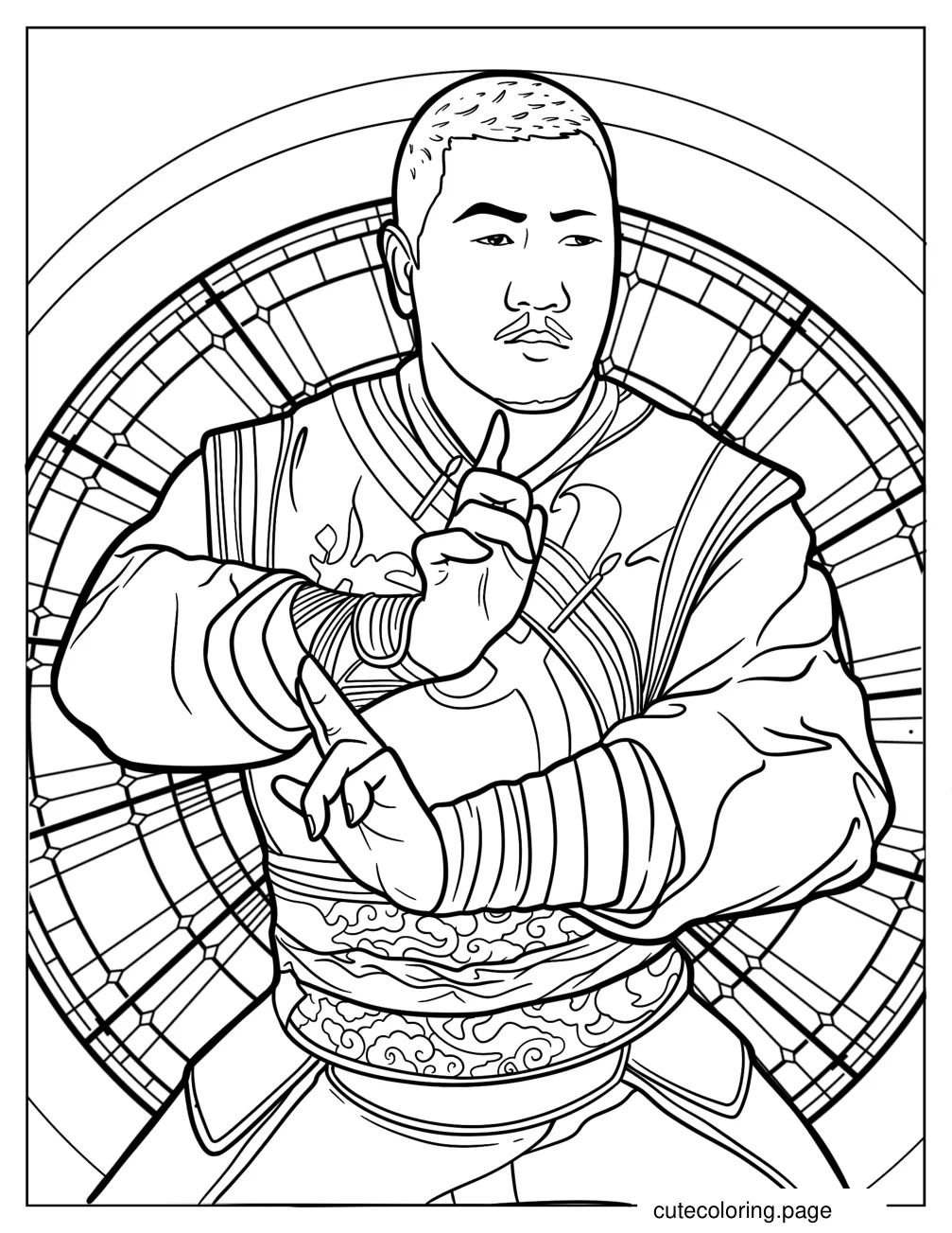 Wong Summoning An Inter Dimensional Portal coloring page