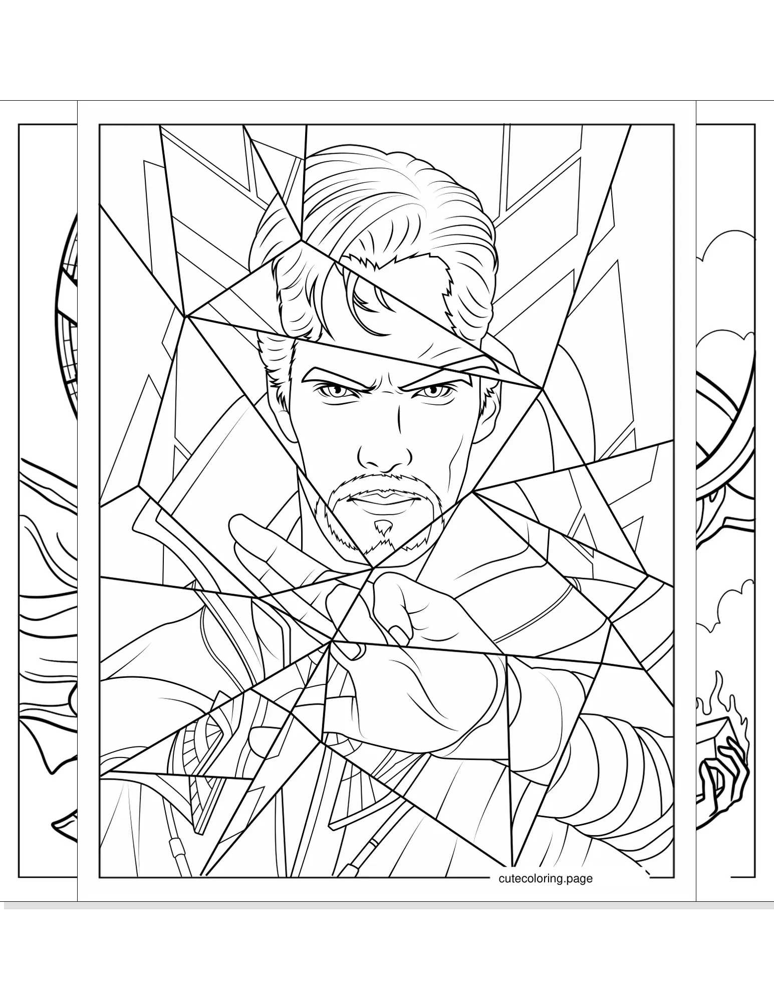 doctor strange coloring pages coloring page