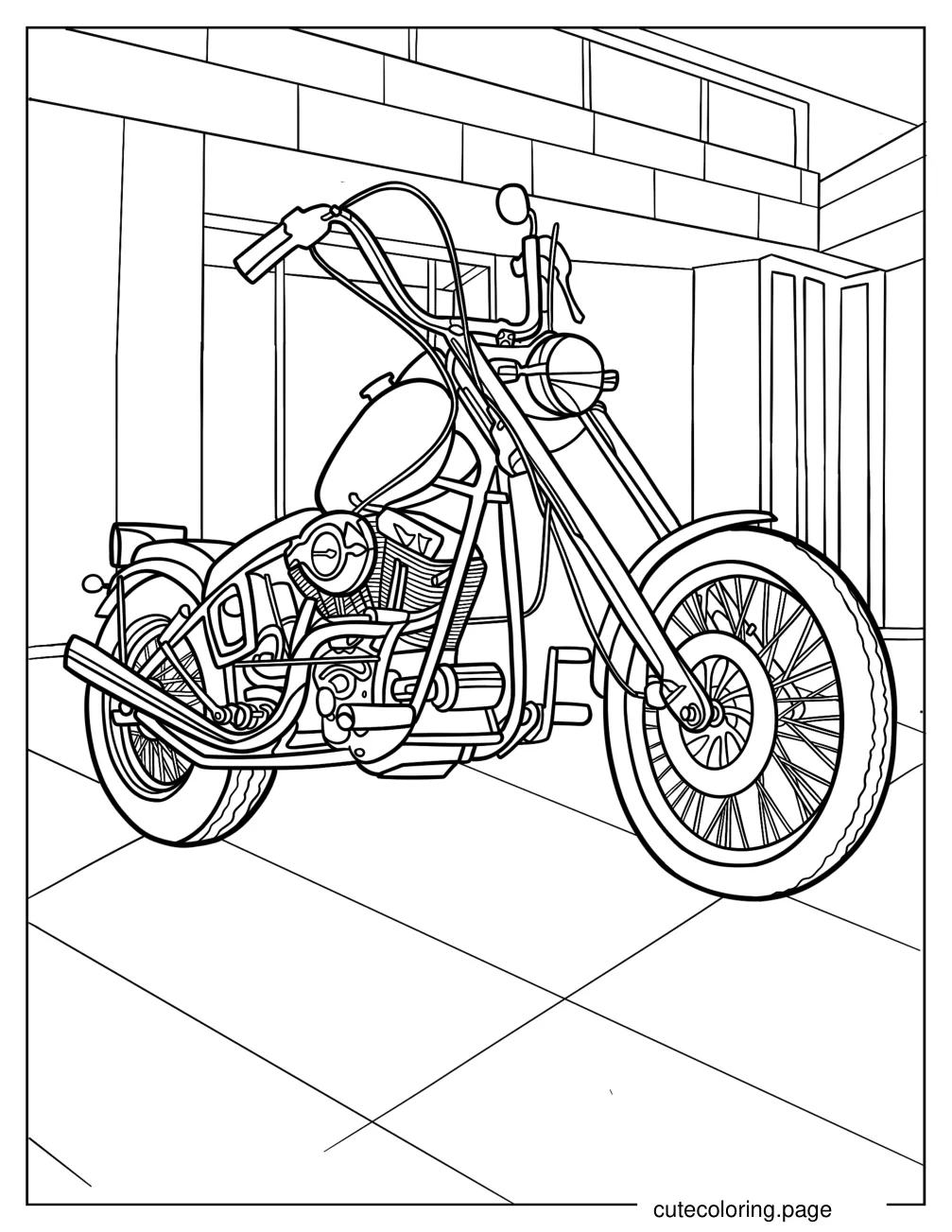 Ghost Rider Suzuki Motorcycle coloring page