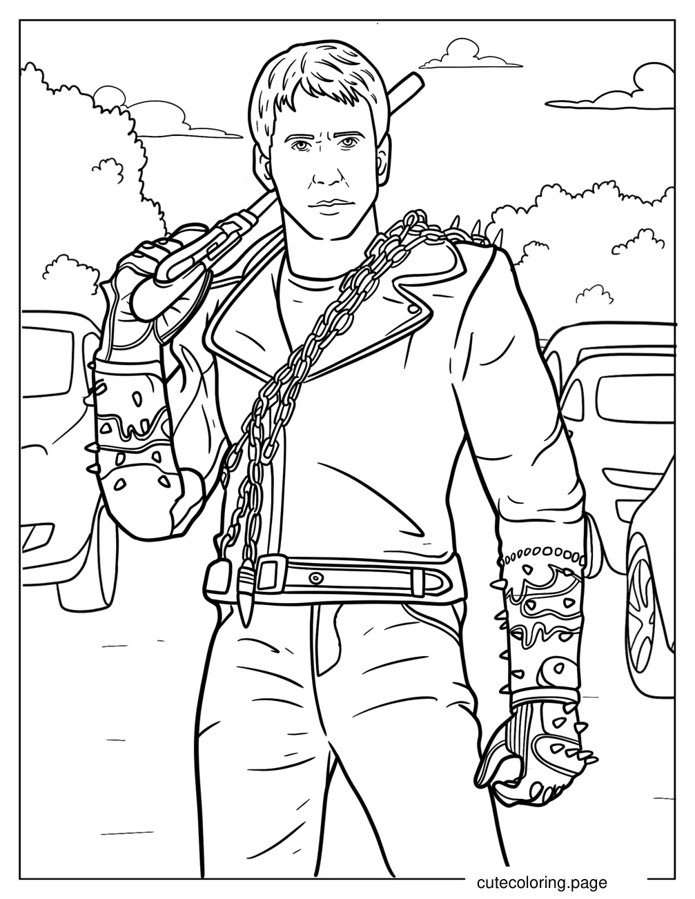 Nicolas Cage Ghost Rider Coloring Sheet coloring page