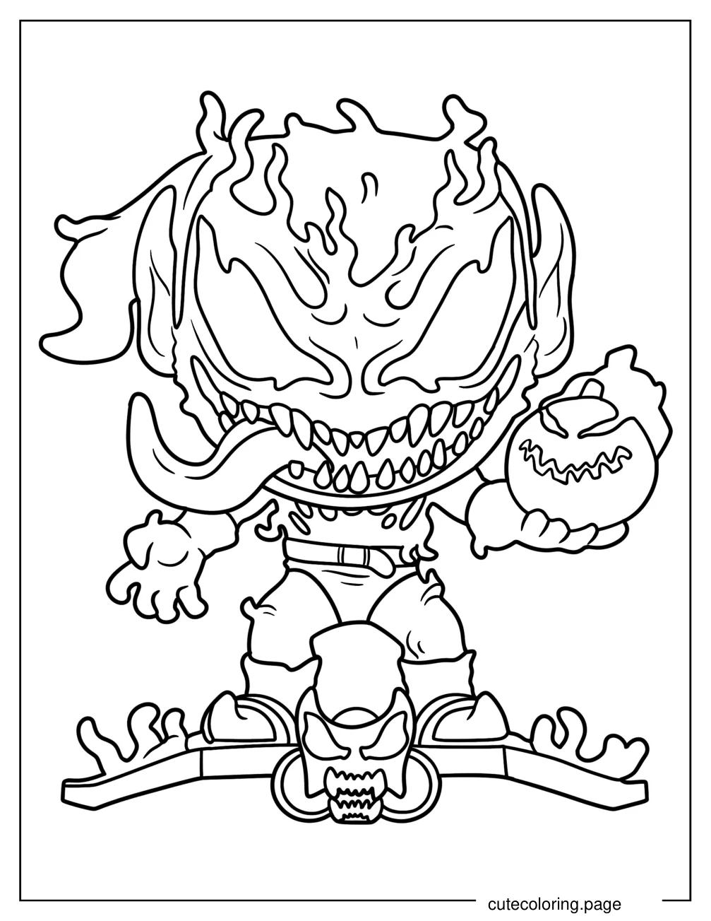 Funko Pop Venomized Green Goblin Coloring Sheet For Kids coloring page