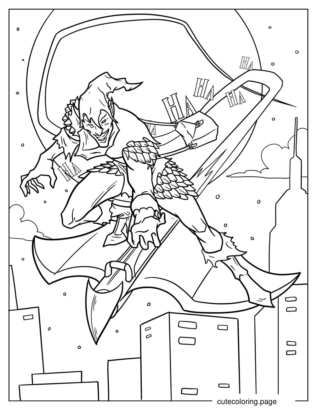 Marvel Comics Green Goblin coloring page