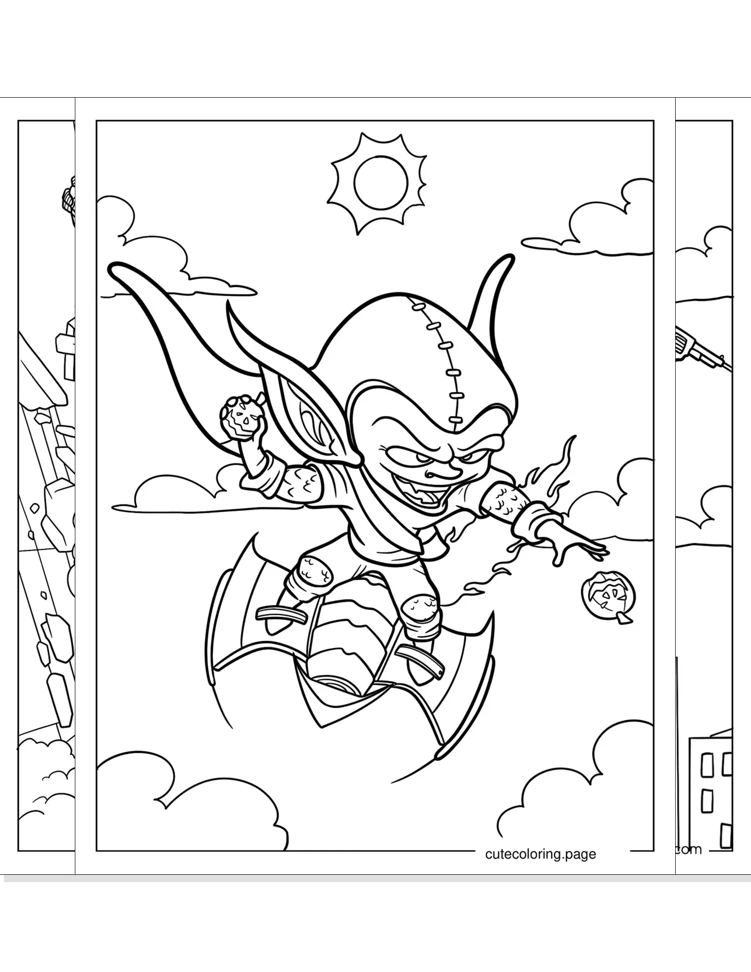 green goblin coloring pages coloring page