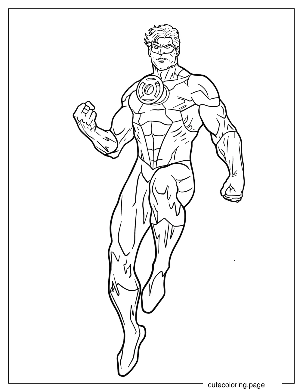 Easy Comic Book Green Lantern Coloring Page coloring page