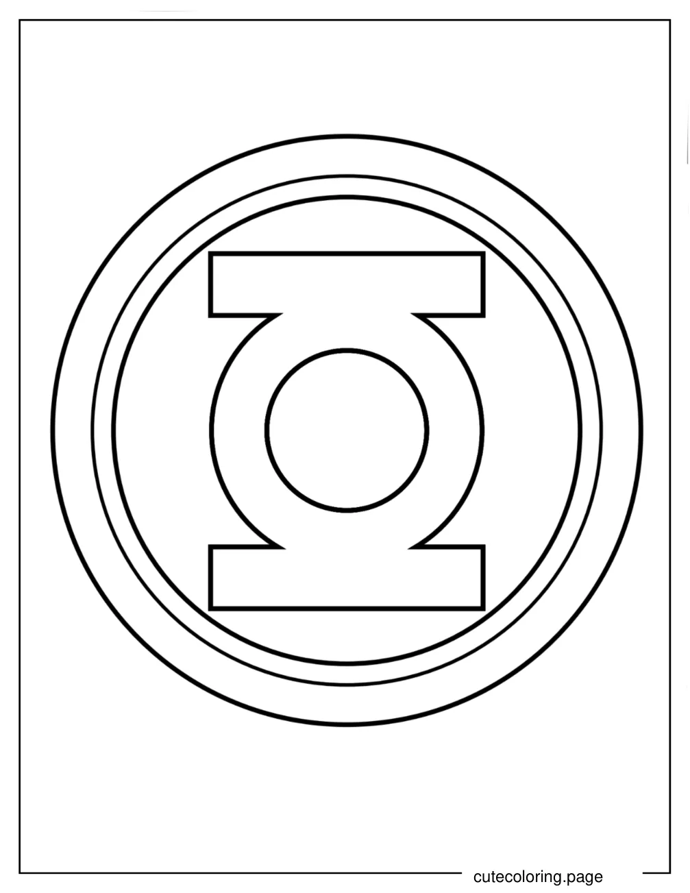 Green Lantern Logo coloring page