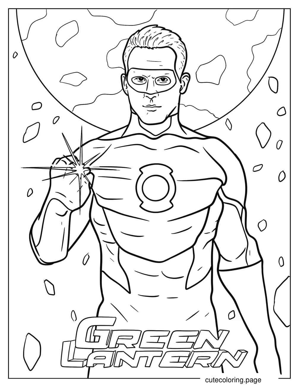 Ryan Reynolds As Green Lantern Coloring Page coloring page