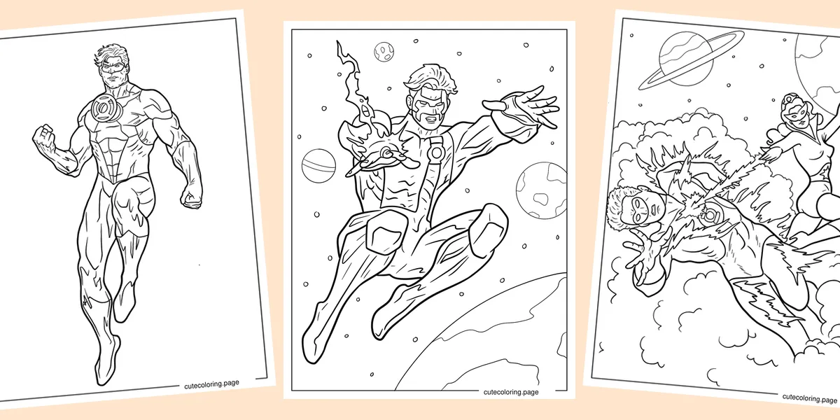 green-lantern-coloring-pages