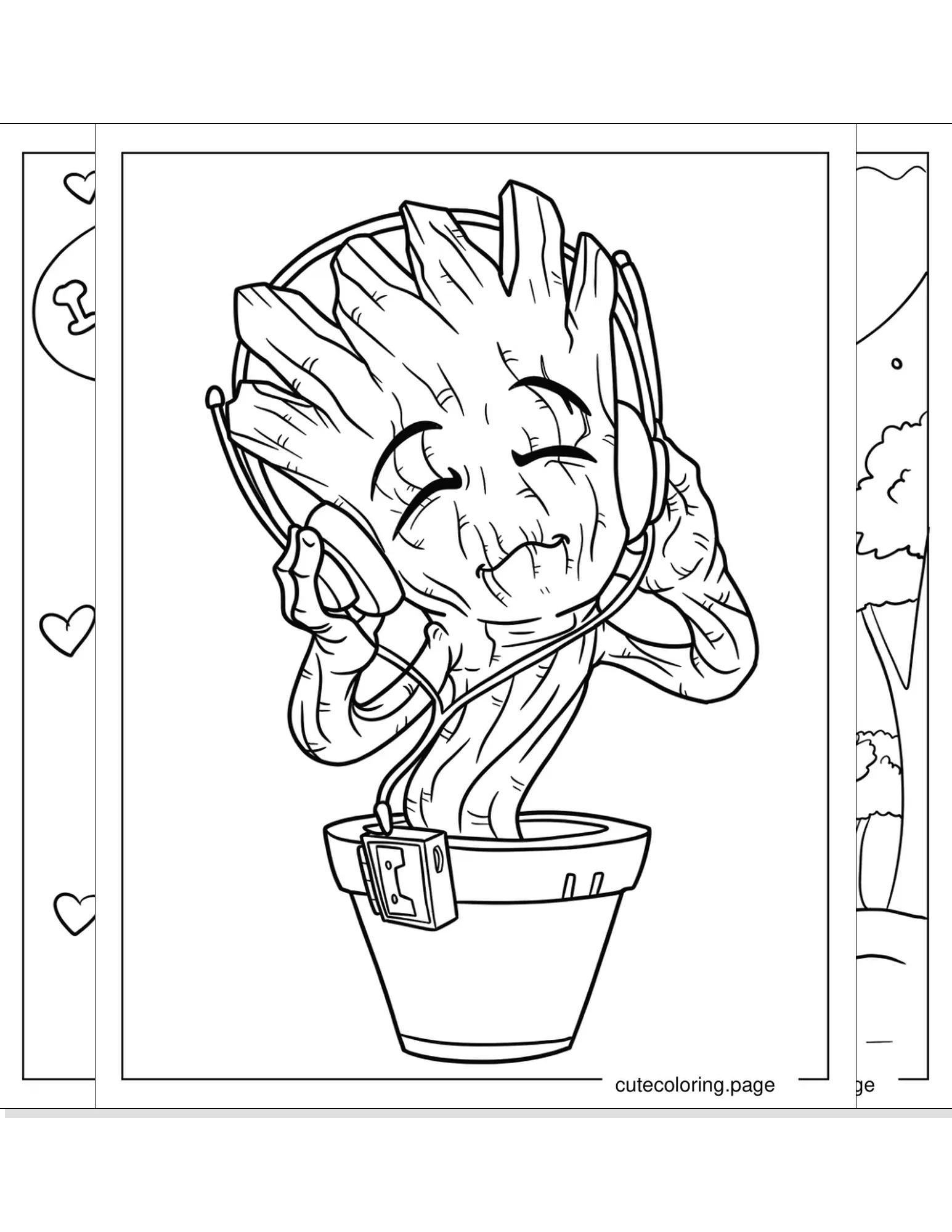 groot coloring pages coloring page