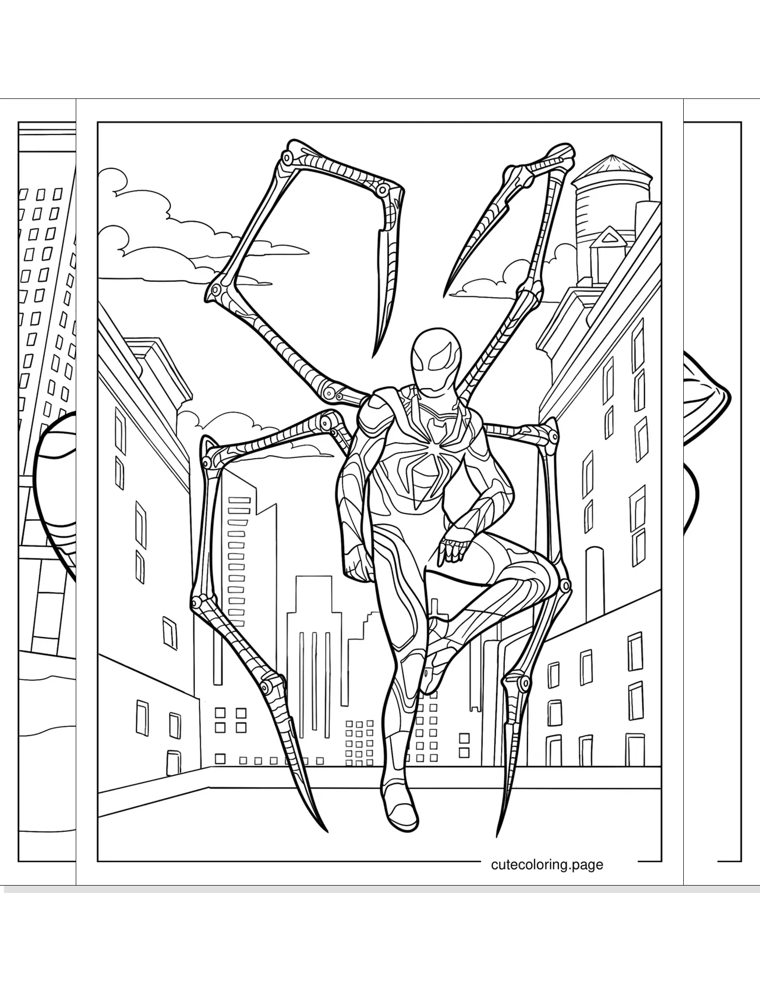 iron spider coloring pages coloring page