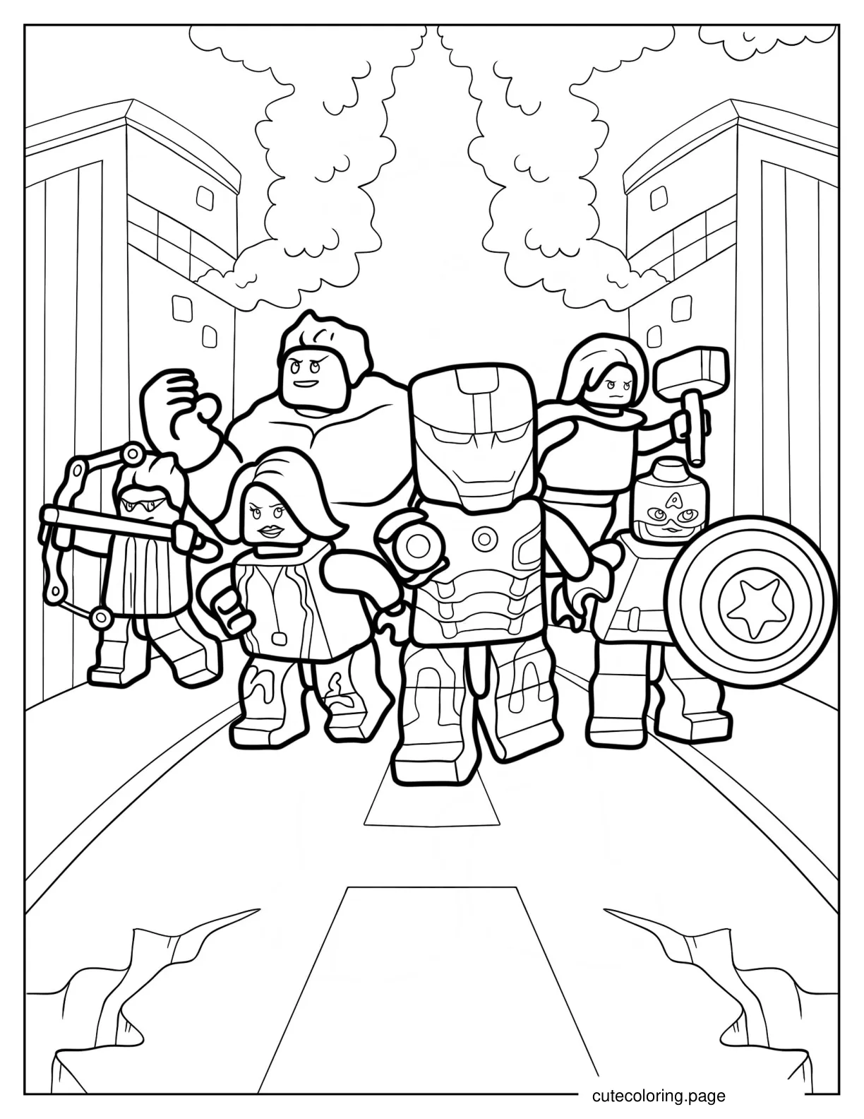 Lego Avengers Original Heroes Coloring Page coloring page