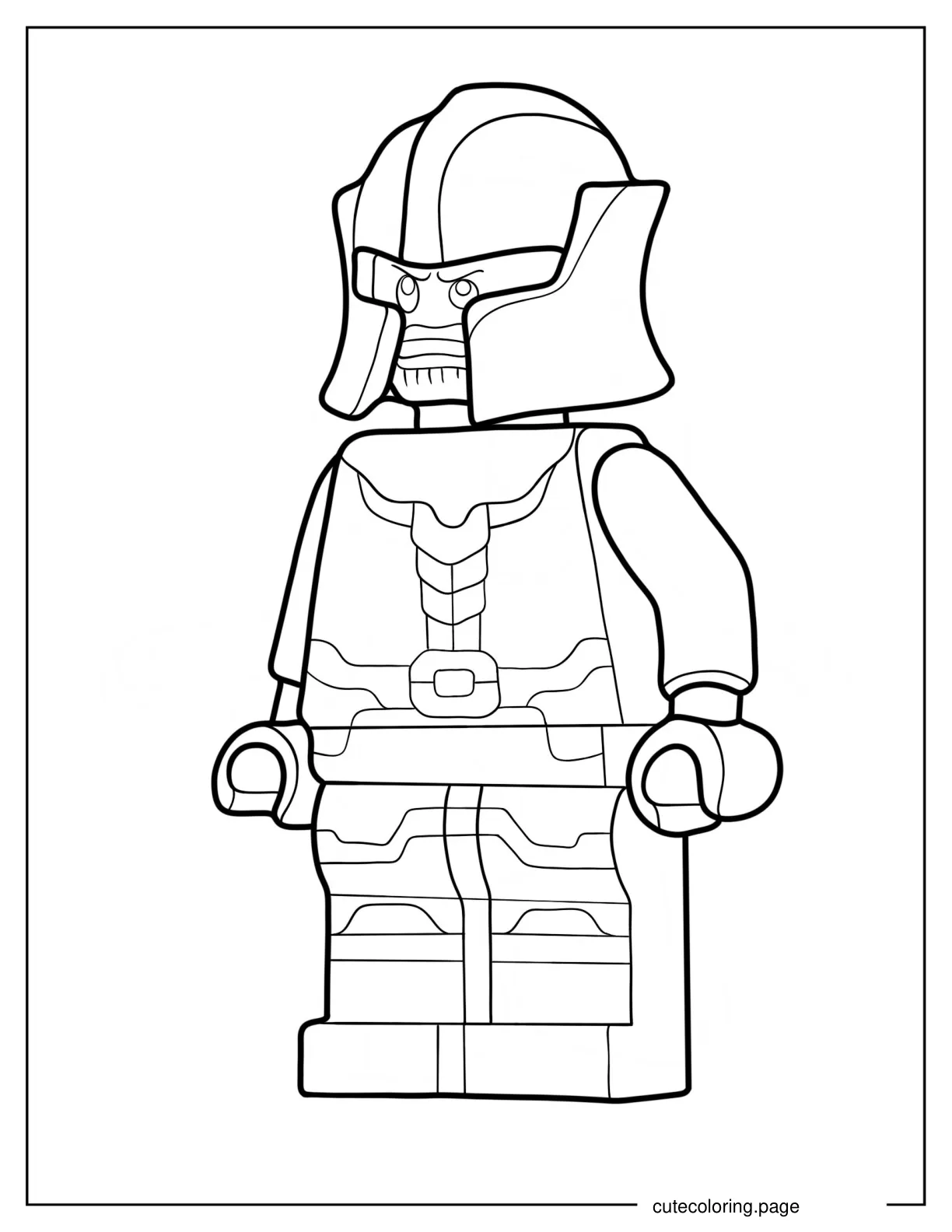 Simple Lego Thanos Coloring Page For Preschoolers coloring page