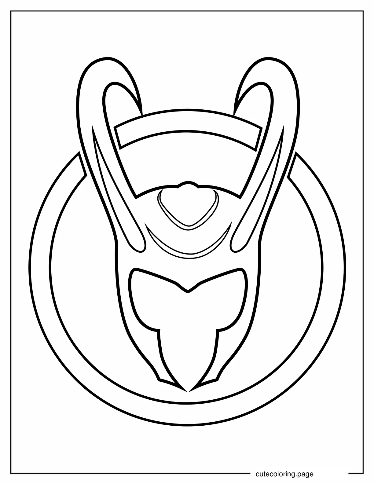 Easy Loki Logo Coloring Page For Kids coloring page