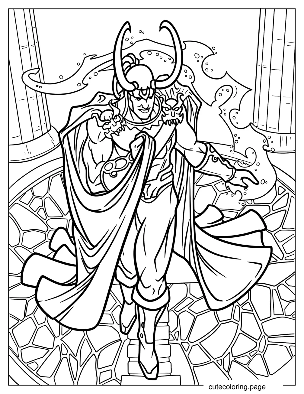 Marvel Comics Loki Coloring Page coloring page