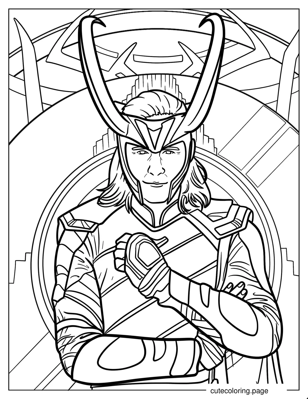 Trickster Loki Coloring Page coloring page