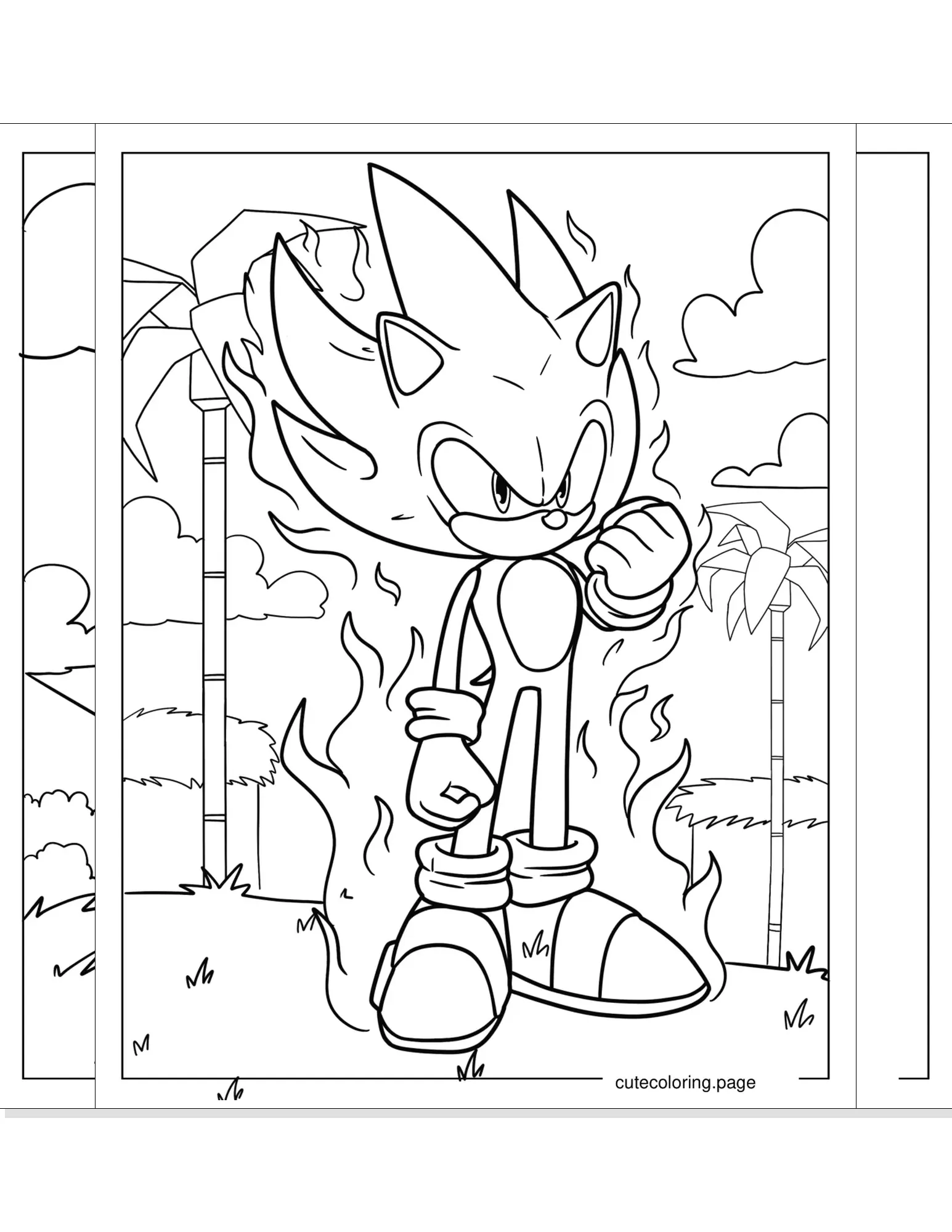 super sonic coloring pages coloring page