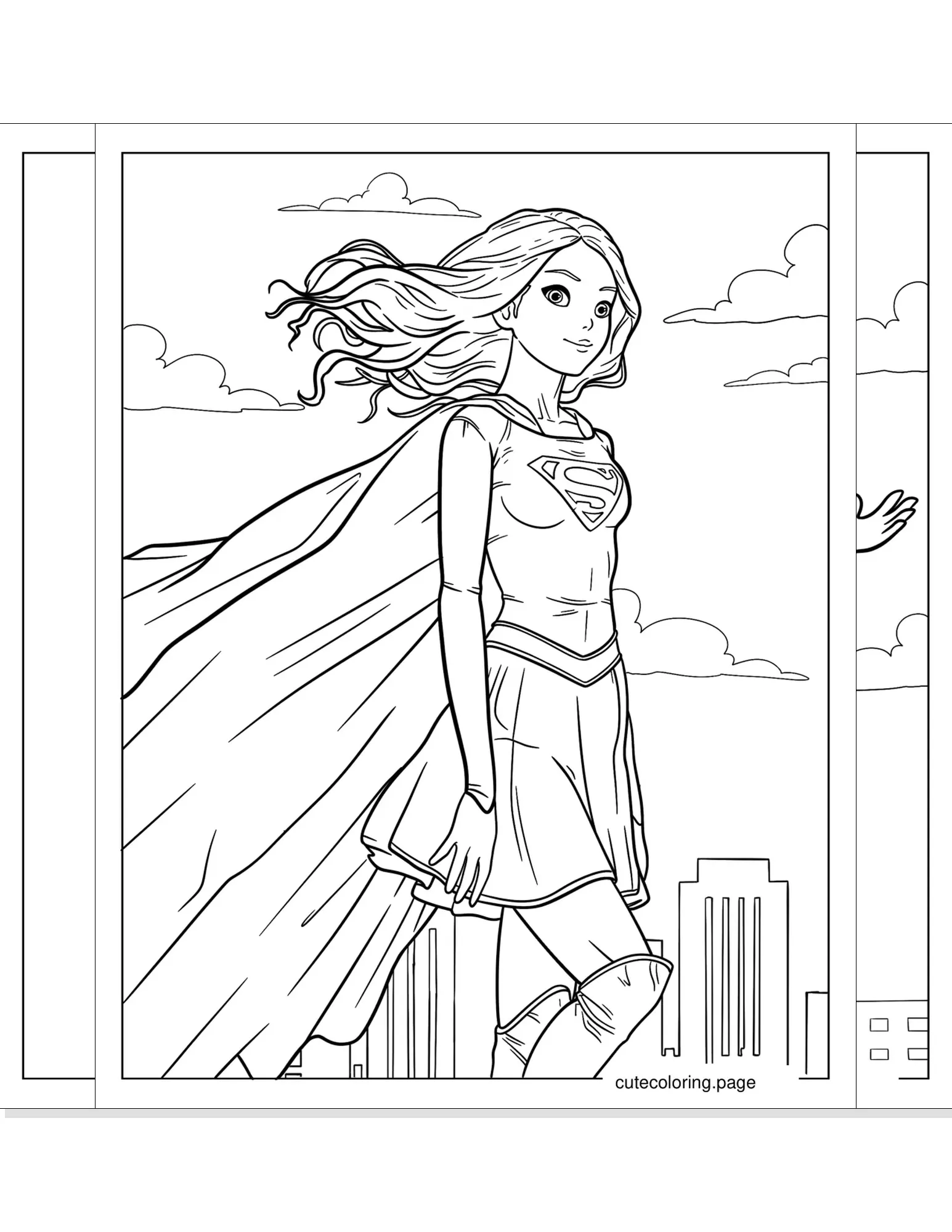 supergirl coloring pages coloring page