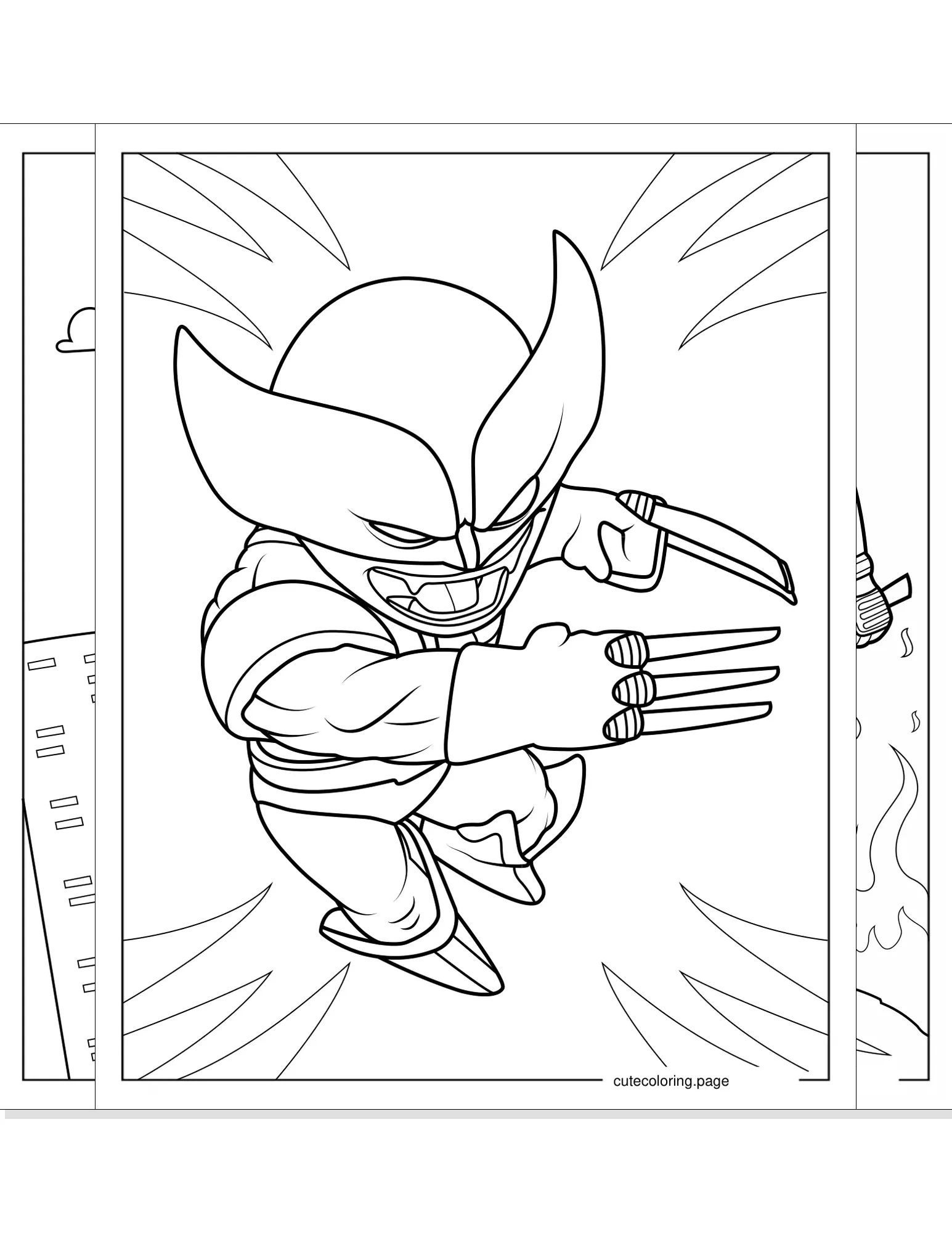 wolverine coloring pages coloring page