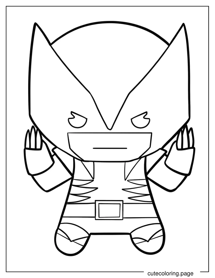 Chibi X Men Wolverine Coloring Page For Kids coloring page