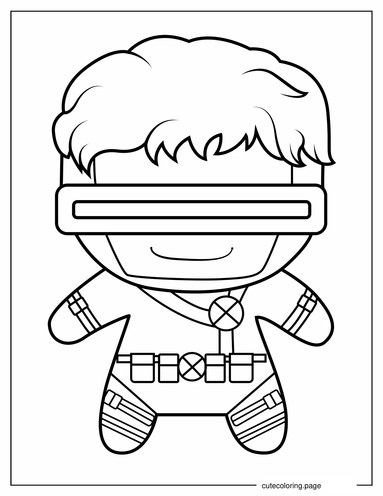 Cute Cyclops X Men Coloring Sheet For Preschoolers coloring page