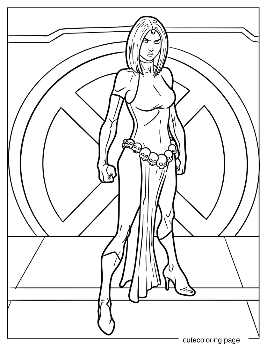 Easy Mystique Outline Coloring Page coloring page