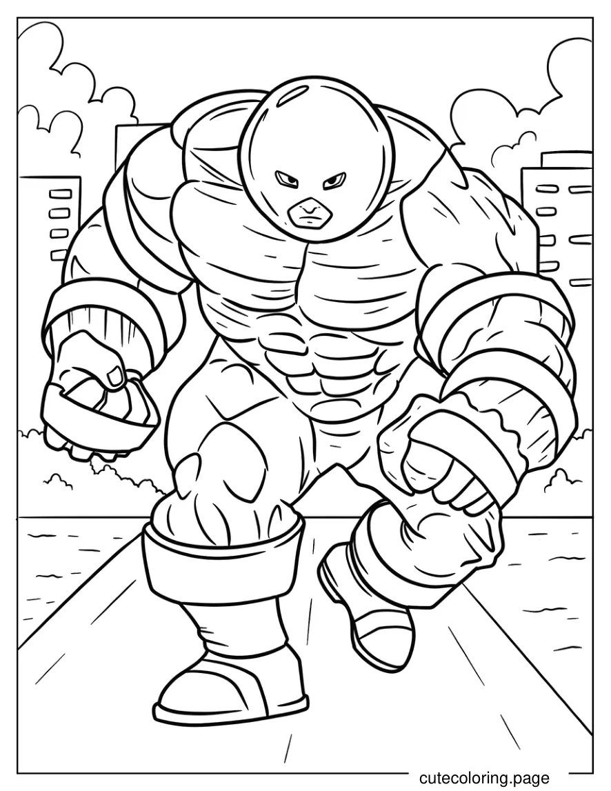 Juggernaut In Fighting Mode Coloring Sheet coloring page