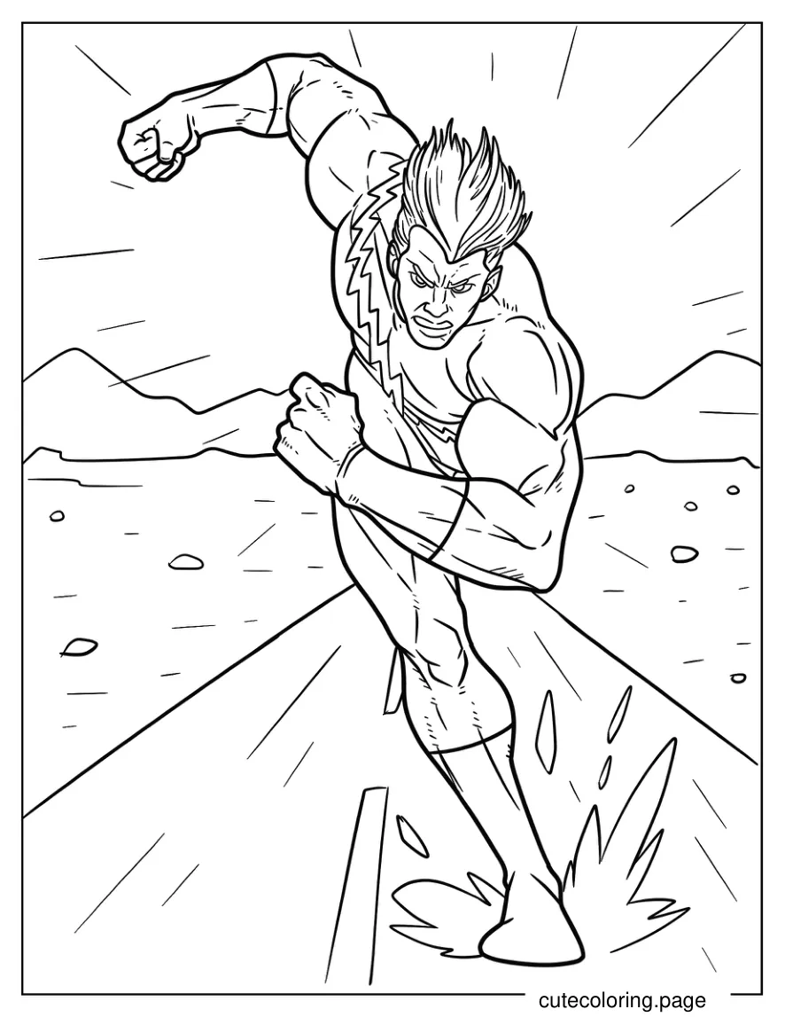 Quicksilver Running coloring page